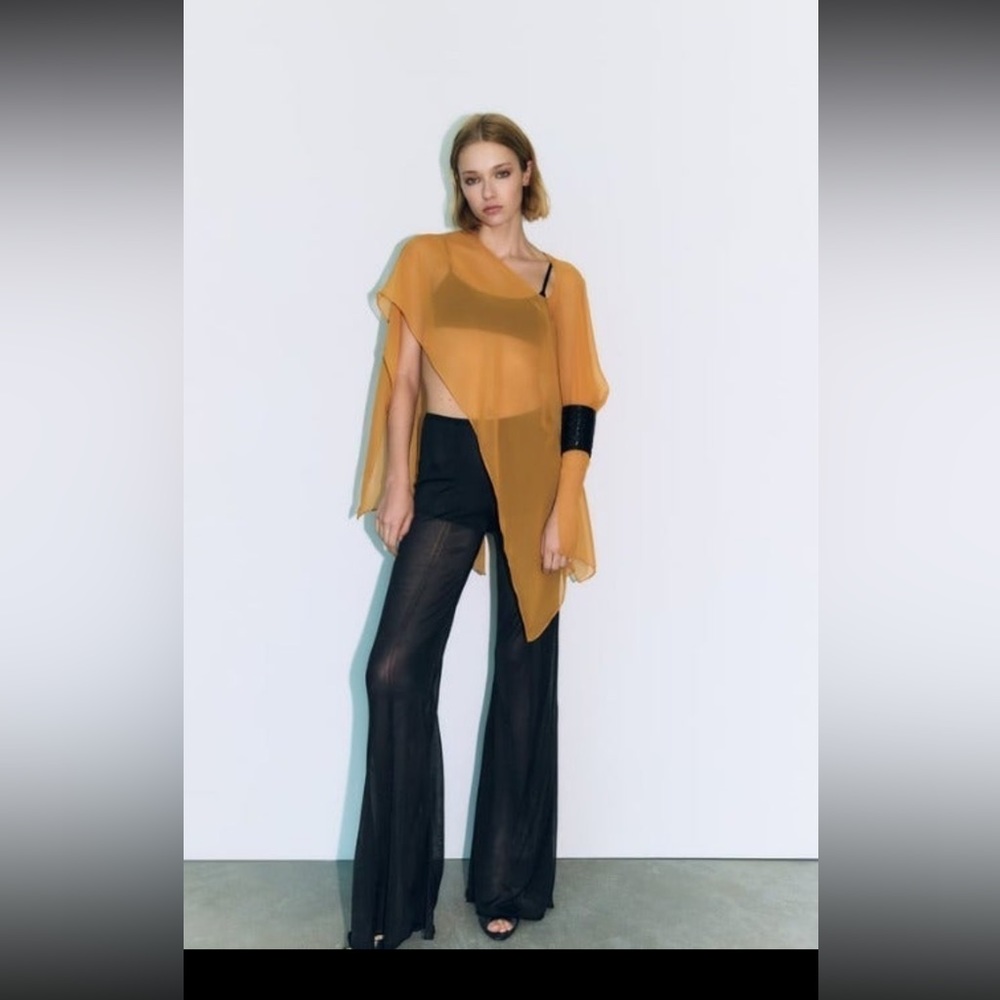 Zara ASYMMETRIC CHIFFON CAPE